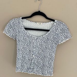 Cute and soft - John Galt blue and white floral shirt. Brandy Melville. One size